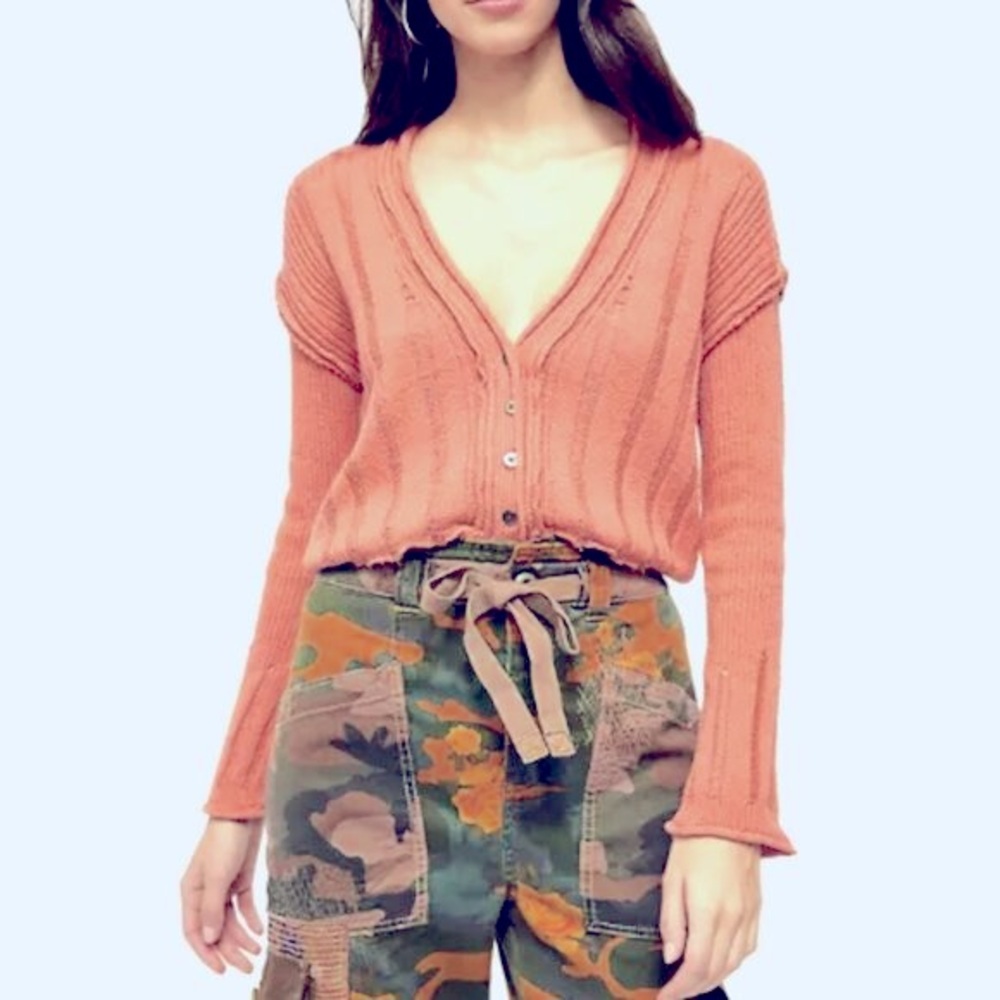 FREE PEOPLE Stevie Cardigan in Rose, S NWT